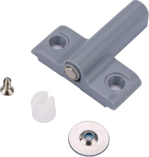 10 Stück Magnetische Schranktürschnapper Puffer in Grau aus Kunststoff für Schubladen und Schranktüren - Bild 1