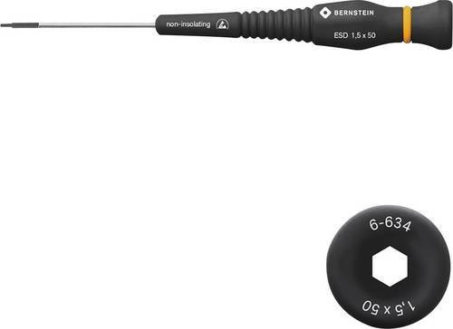 Bernstein Tools ESD Innen-Sechskantschraubendreher in Schwarz-Gelb mit 1,5 mm Schlüsselweite und 50 mm Klingenlänge - Bild 1