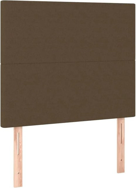 vidaXL LED Kopfteil Dunkelbraun mit USB-Ladeport und integrierter Beleuchtung, gepolstert aus Stoff, B/T/H: 128 x 80 x 5 cm - Bild 1