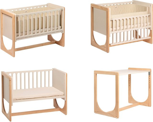 Geuther Beistellbett Hato 4in1 in Beige aus Massivholz - Bild 1