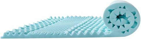 VEVOR Memory Foam Mattress Topper in Queen Size mit Cooling Gel und 7 Komfortzonen zur Druckentlastung, Farbe: Blau, Höhe: 5,08 cm - Bild 1