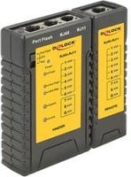Delock Netzwerktester-Set 86407 mit Kabeltester RJ45/RJ12 und Portfinder in Schwarz - Bild 1