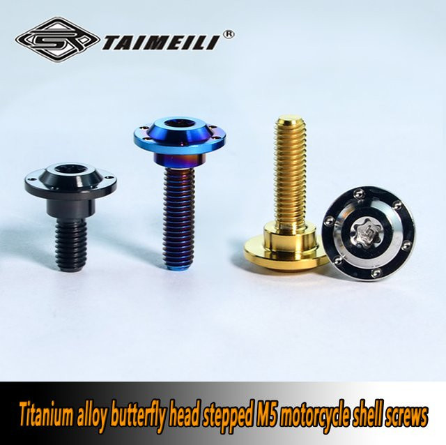 TAIMEILI Titanium-Legierung Stufenkopfschraube M5x15/20mm für Lokomotiv-Gehäuse-Modifikationen in Blau - Bild 1