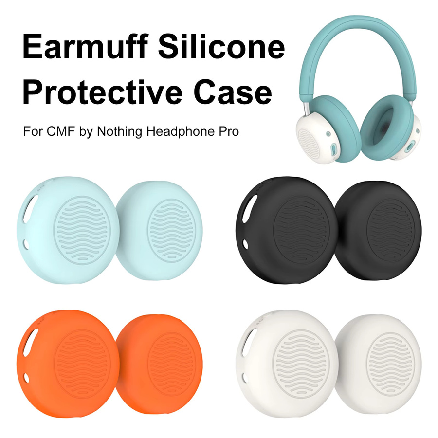 Weiche Silikon-Ohrpolster für CMF by Nothing Headphone Pro in Orange, waschbare und schweißfeste Ohrmuschel-Abdeckung - Bild 4