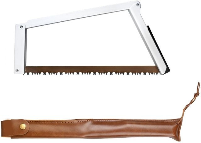 Wosawe Outdoor Camping Klappsäge Multifunktionale Handsäge aus Manganstahl und Aluminiumlegierung in Silber und Schwarz - Bild 1