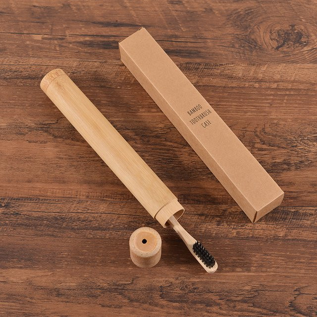Bamboo World Zahnbürstenetui aus Bambus, 21,6 cm, Unisex - Bild 1