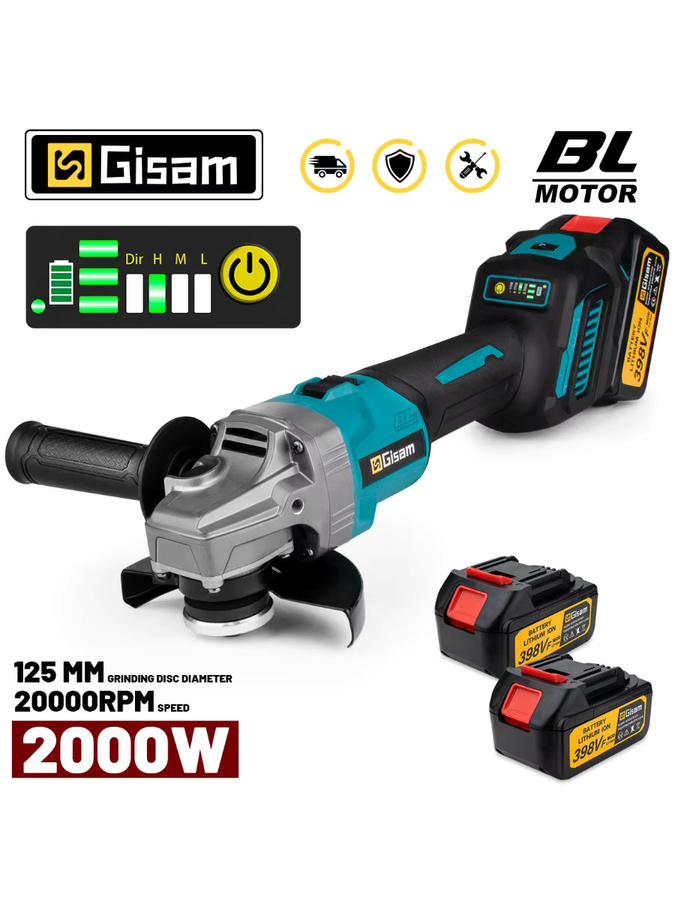 G nto Bürstenloser elektrischer Winkelschleifer 125 mm kompatibel mit Makita 18 V Akku-System zum Schleifen und Polieren - Bild 6