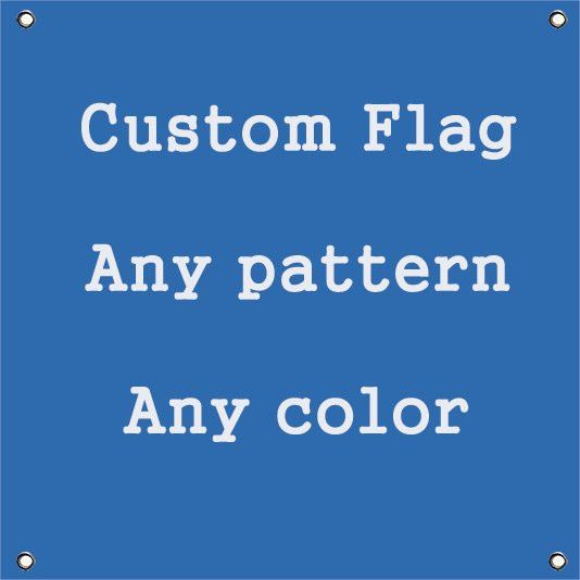 Eoodlove Quadratische Flagge aus 100D-Polyester für Werbung und Heimdekoration, Einseitiger Druck - Bild 1