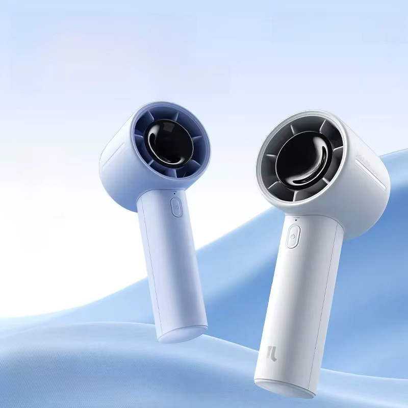 JISULIFE Tragbarer Mini Handventilator Life10s mit 5000mAh Akku, Wiederaufladbar, 5 Windgeschwindigkeiten, Blau oder Weiß - Bild 1