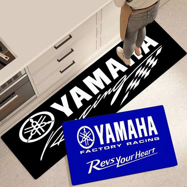 Rutschfeste Fußmatte Potdemiel Racing For Yamaha aus Polyester, Rechteckig, B/T: 80 x 50 cm - Bild 1