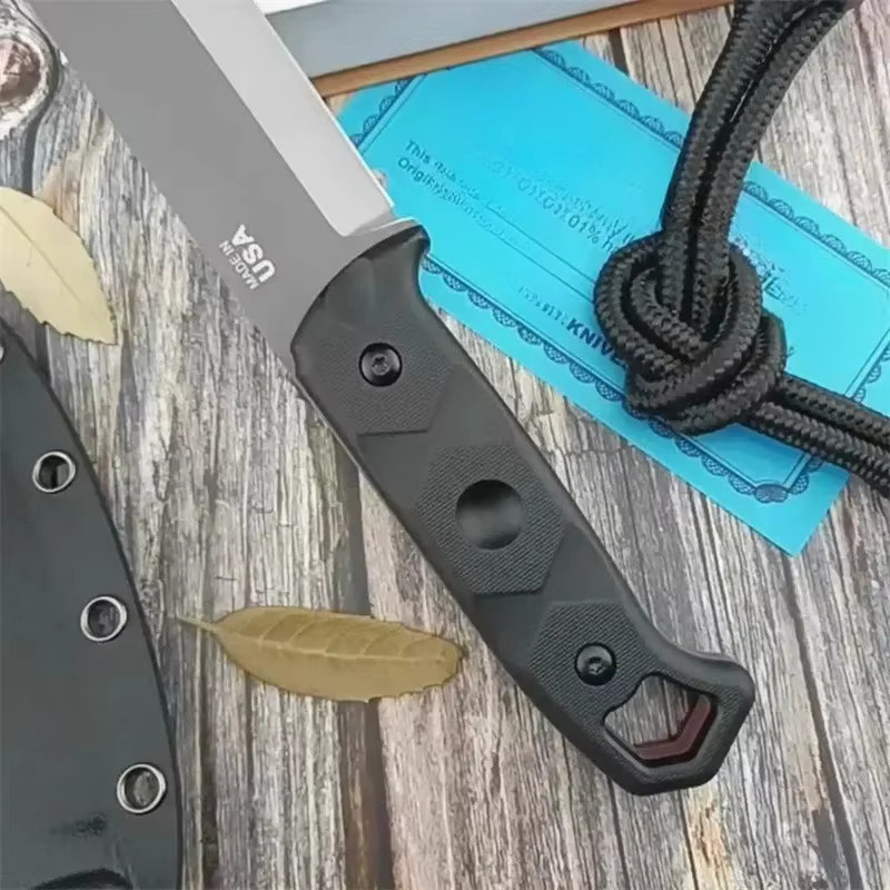 Brakimo EDC Feststehendes Messer mit D2-Klinge in Schwarz inklusive Scheide für Outdoor, Camping und Angeln - Bild 5