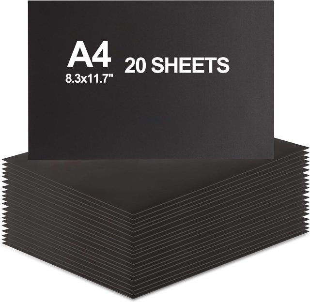 Magnetische Aufbewahrungsblätter und -taschen für Stempel, 20 Stück, Schwarz, B: 9,7 cm, H: 21,0 cm, A4, einseitig - Bild 1