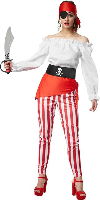 tectake Frauenkostüm Freibeuterin der Meere, Piraten, Textil, Bunt - Bild 1