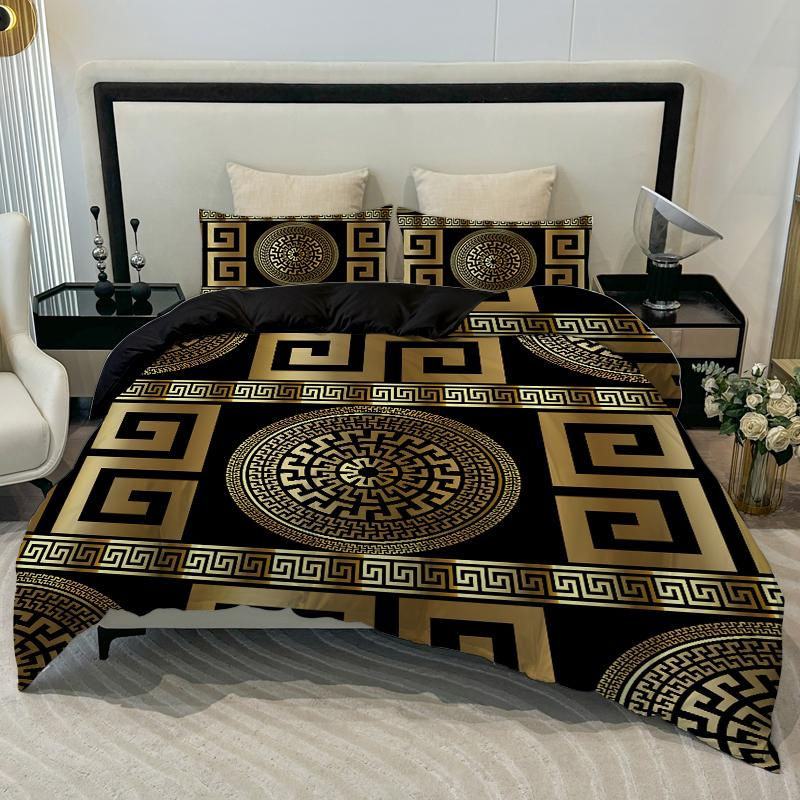 3-teiliges Bettwäscheset Binchi Outdoor Product mit Scheiben-Motiv im Digitaldruck, Material Mikrofaser Polyester, Set bestehend aus 1 Bettbezug und 2 Kissenbezügen, B/H: 135 x 200 cm - Bild 3