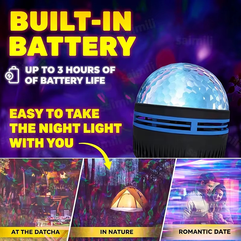 Shine-tale LED-Lichtprojektor RGB Sternenhimmel und Aurora Galaxie-Projektor als Nachtlicht in Multicolour für die Dekoration deines Kinderzimmers - Bild 4