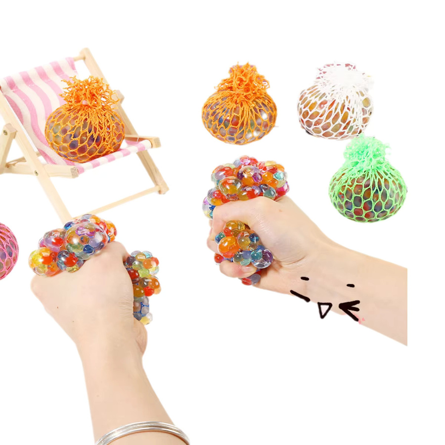 Datgo Regenbogen-Perlen-Druckreduzierende Kugel, Squishy-Fidget-Spielzeug - Bild 3