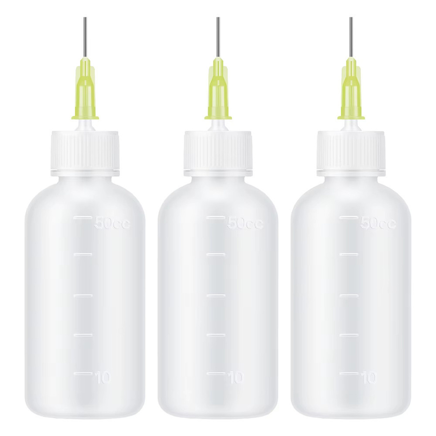 Transparente Kunststoff-Kleberflasche mit Nadel und Spitzenapplikator für DIY-Projekte, 50 ml - Bild 4