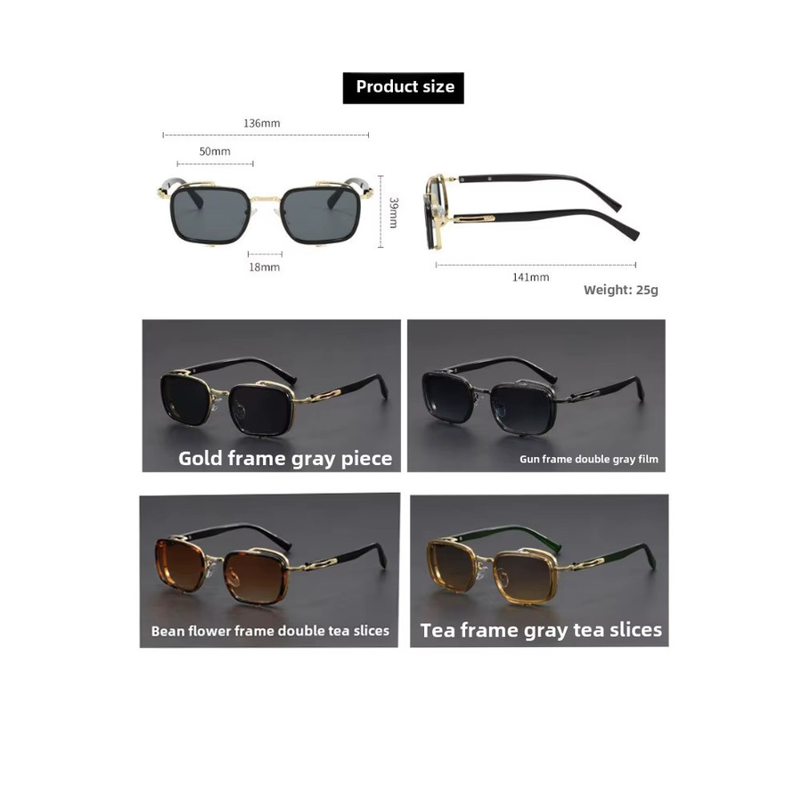Wenid Doppelrahmen-Brille, Vollrand, Metall, quadratisch, Unisex - Bild 2