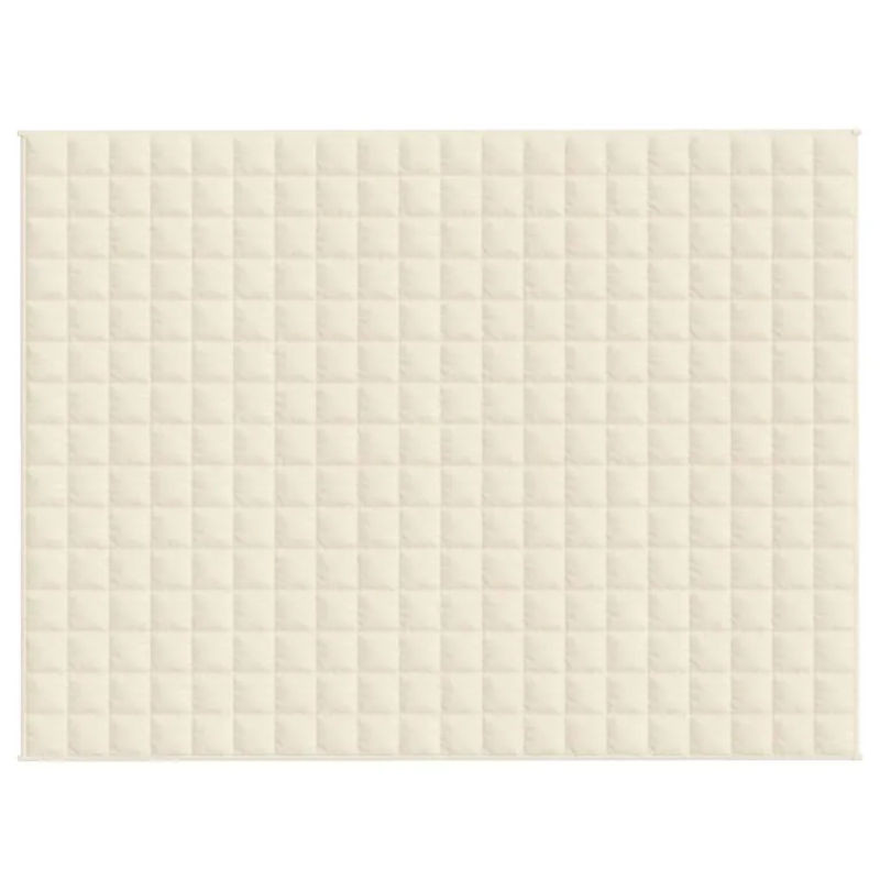 Vidaxl Gewichtsdecke in Cremefarben mit 7 kg, B/T: 152 x 203 cm - Bild 1