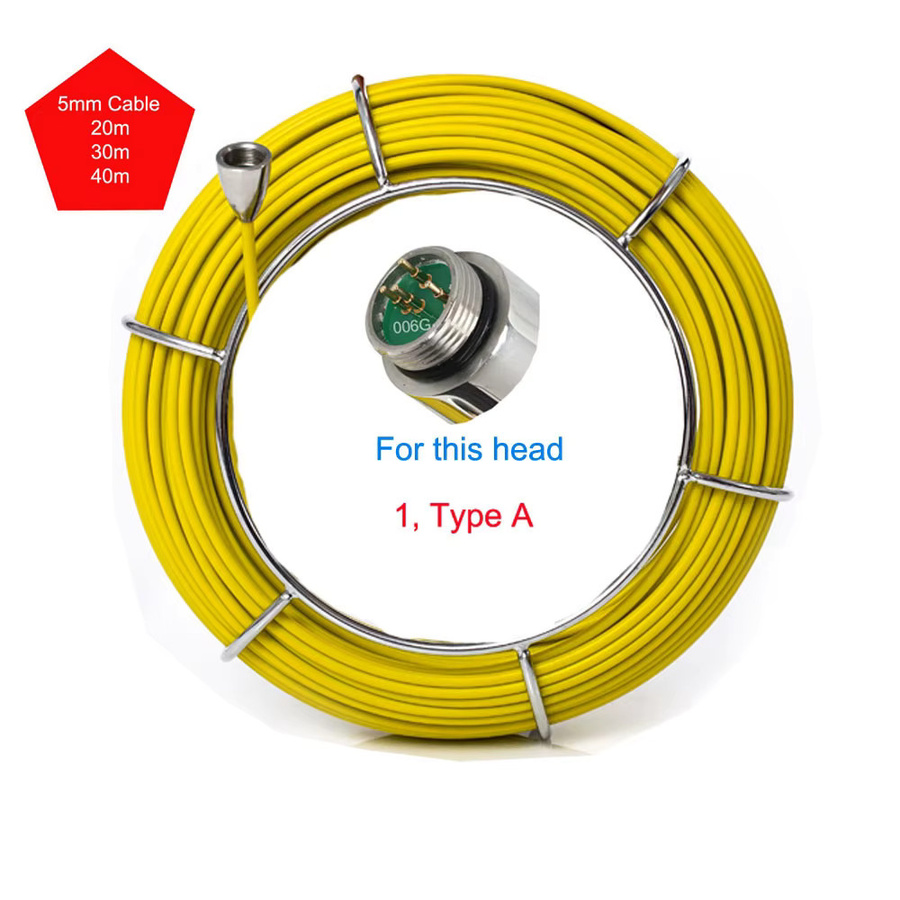 xinfound Rohrinspektionskamera mit 5mm Endoskop-Kabel für Abfluss- und Kanalisationsinspektionen - Bild 1