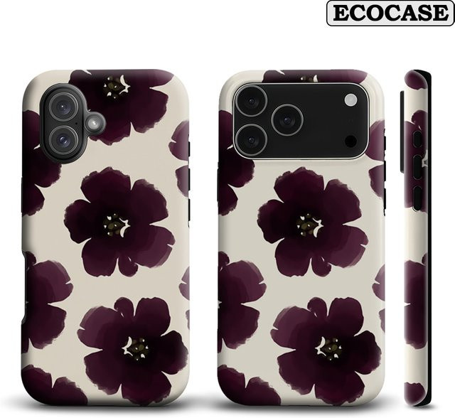 Potdemiel Handyhülle Violet Wash Blooms für iPhone 17 16 15 14 13 12 Pro Max Plus mit doppelschichtiger Rückseite in Violett - Bild 1