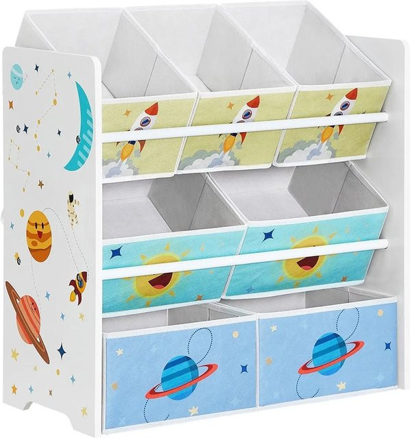 Songmics Kinderzimmerregal mit 7 Boxen in Weiß für das Spielzimmer, B/T/H: 62,5 x 29,5 x 60 cm - Bild 1