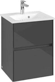 V&B Waschtischunterschrank Collaro in Glossy Grey mit mittigem Waschtisch, B/T/H: 120 x 61 x 40,4 cm - Bild 1