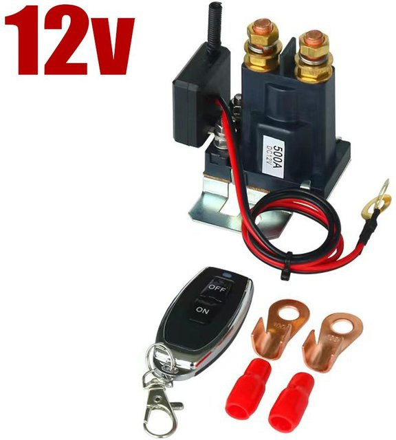 Igeteck Fernbatterie-Trennschalter mit Fernbedienung, auslaufsicher, 12 V / 24 V, 500 A, schwarz - Bild 1