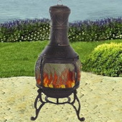Holzkamin Gartenkamin aus Stahl - Bild 1