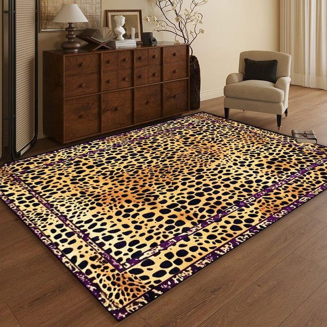 JGJG Teppich mit Leoparden-Design in Multicolour, rutschfest und waschbar, B/T: 160 x 200 cm - Bild 1