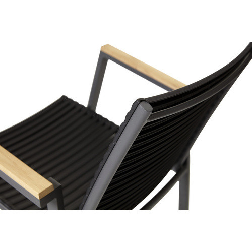 Cinas Gartenstuhl Mood Extreme aus Aluminium in Schwarz, Breite: 56,5 cm, Höhe: 84 cm - Bild 5