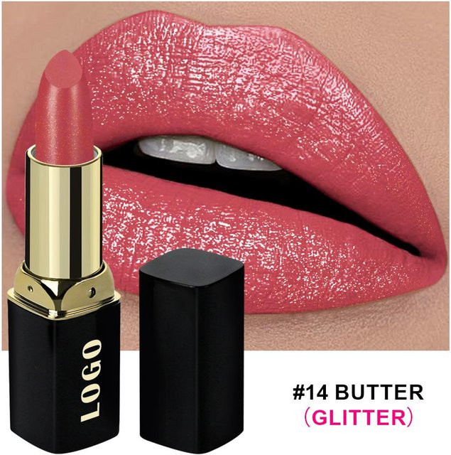 Global Beauty Lippenstift #14 Butter Glitter, 3.8 g, schimmernd - Bild 1