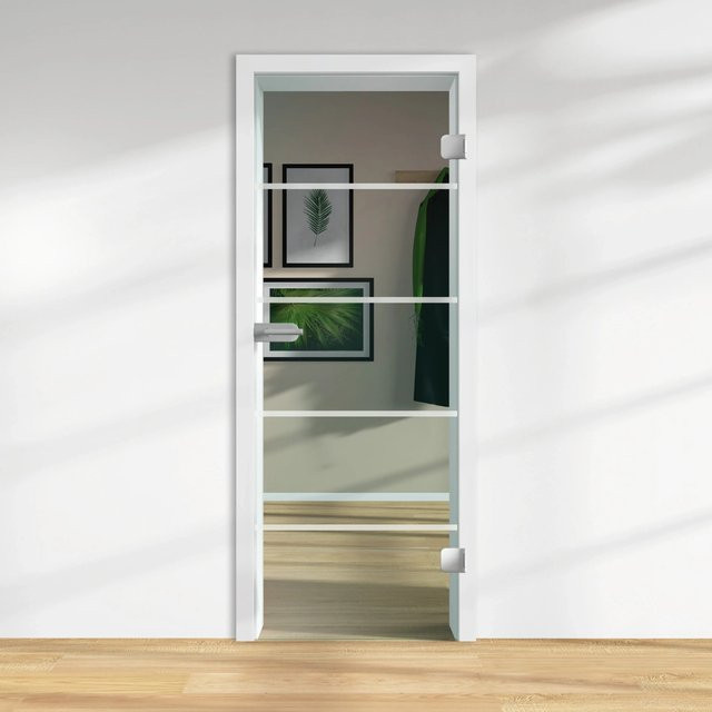 Skyscope Glasdrehtür ESG Floatglas Dekor Siebdruck Rechts, H x B x T: 197,2 x 70,9 x 0,8 cm - Bild 1
