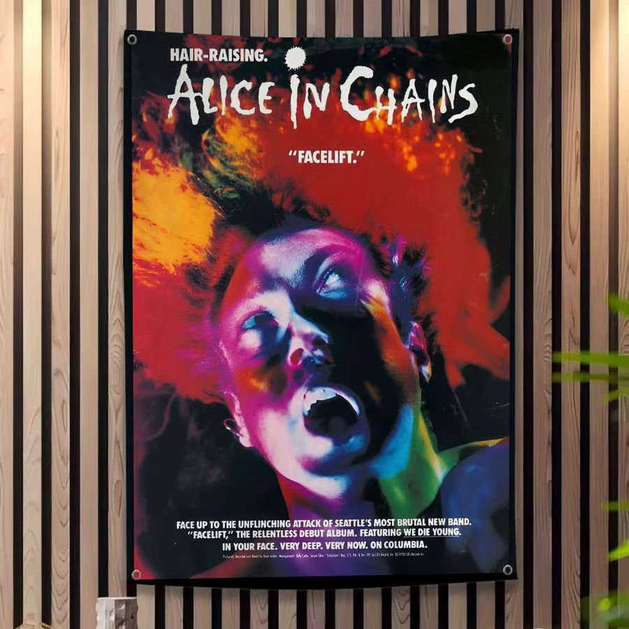 Potdemiel Hängende Flagge A-Alice I-In C-Chains Science-Fiction Raumdekoration Banner - Bild 2