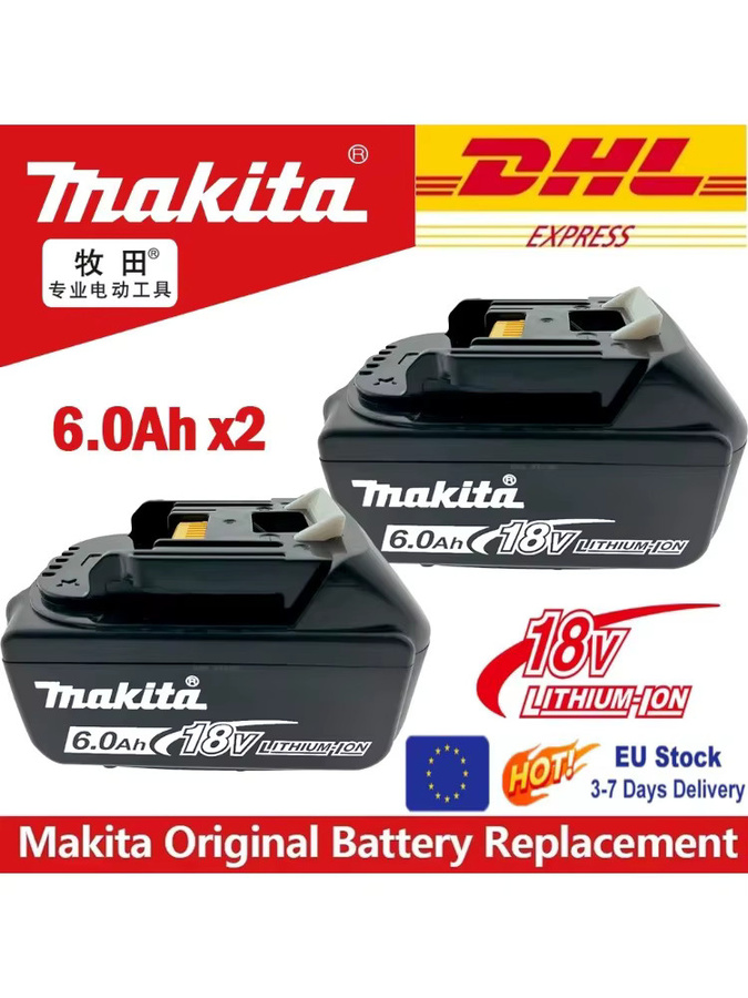 Makita Akku 18V mit 6Ah Kapazität kompatibel mit BL1860, BL1850B, BL1850, BL1840 und BL1830B - Bild 7