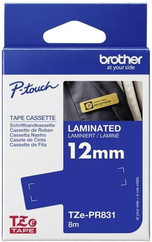 Brother P-touch Premium Schriftband TZe-PR831, Farbe: Schwarz auf Glitzer-Gold, Breite: 12 mm, Länge: 8 m - Bild 1