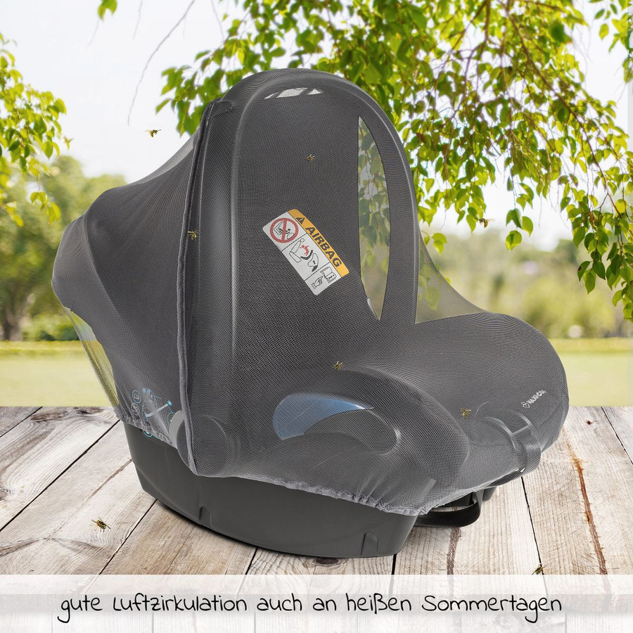 Zamboo Universal Insektenschutz Mückennetz für Babyschale in Grau - Bild 3