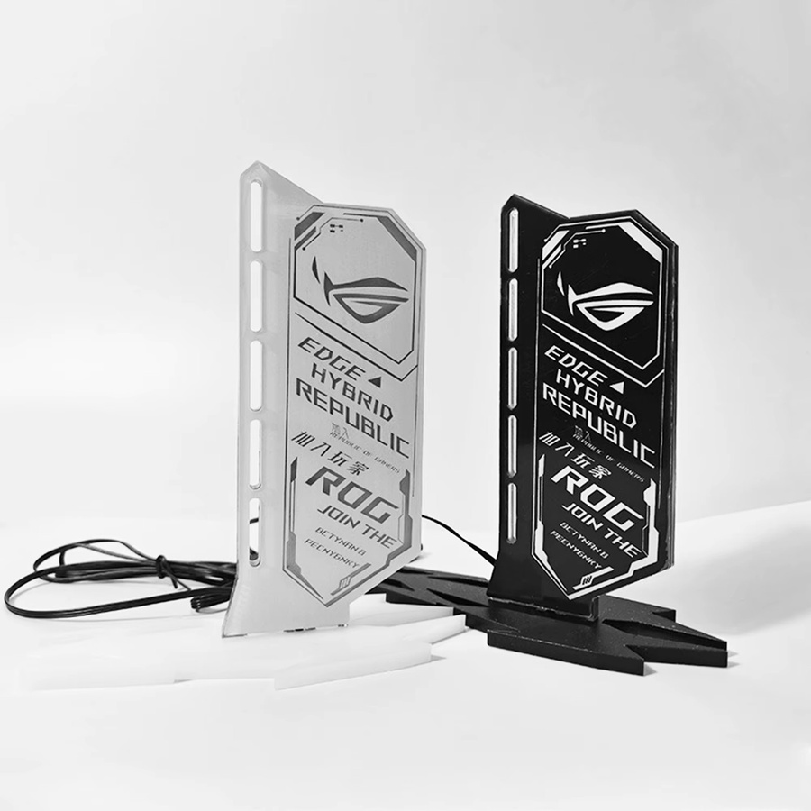 Asus ROG ARGB GPU-Stützhalterung in Schwarz mit 5V 3-Pin Beleuchtungssynchronisation für deinen PC - Bild 3