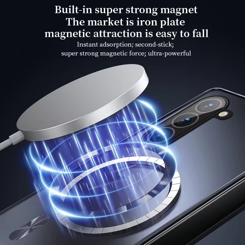 AG MagSafe Matte Schutzhülle für Samsung Galaxy Z Fold 7 6 5 Slim Armor Rückseite aus Kunststoff in Blau - Bild 3