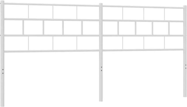 vidaXL Ersatz-Kopfteil aus Metall in Weiß für Schlafzimmer, Breite: 180 cm, Höhe: 90 cm, Tiefe: 3 cm - Bild 1