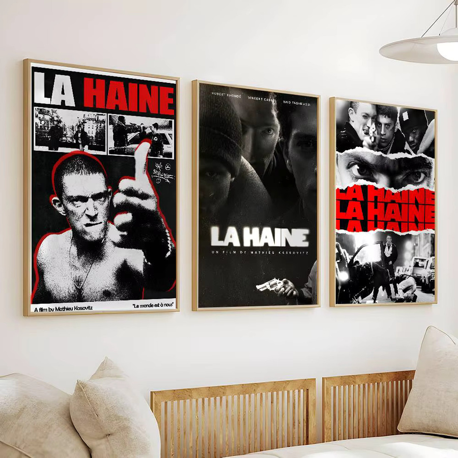 Wasserdichter Wandkunstaufkleber Film La Haine Poster in Mehrfarbig für dein Wohnzimmer oder deine Bar - Bild 4