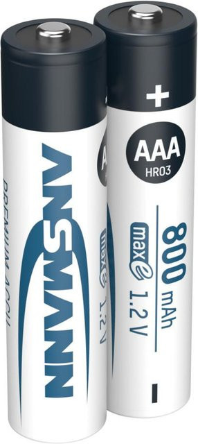 Ansmann MaxE NiMH Akku Micro AAA 1.2V 800 mAh 2er Pack - Bild 2