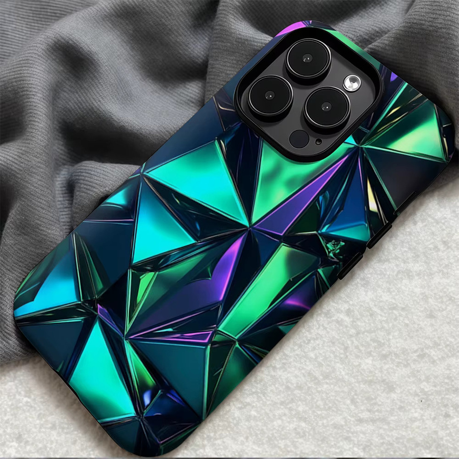Potdemiel Magnetische Handyhülle mit schillernden Kristallscheinen für iPhone 17 16 15 Pro Max Plus, Mehrfarbig - Bild 5