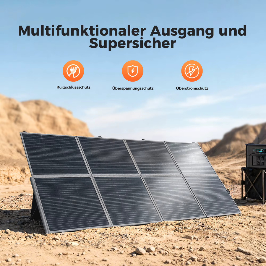 CTOLITY 400W ETFE Solarpanel SP400 faltbares tragbares Solarladegerät mit 23% Wirkungsgrad für Solargeneratoren, Camping und Wohnmobile - Bild 5