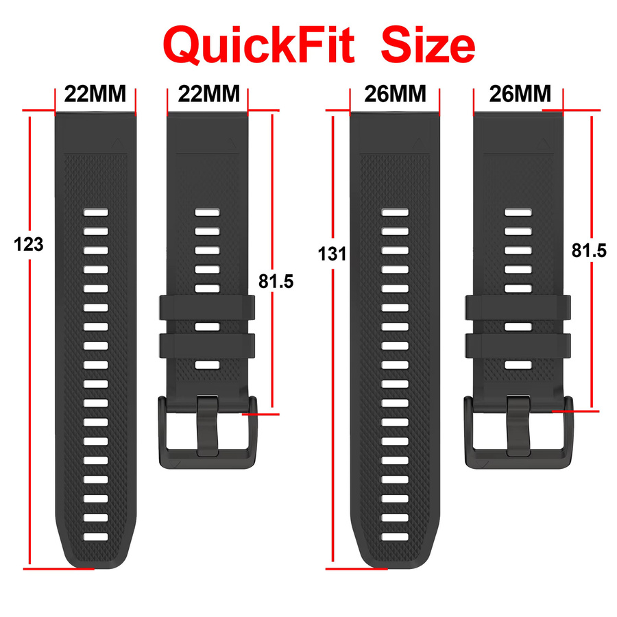 LENNIK Uhrenarmband Silikon, QuickFit 22mm 26mm - Bild 4