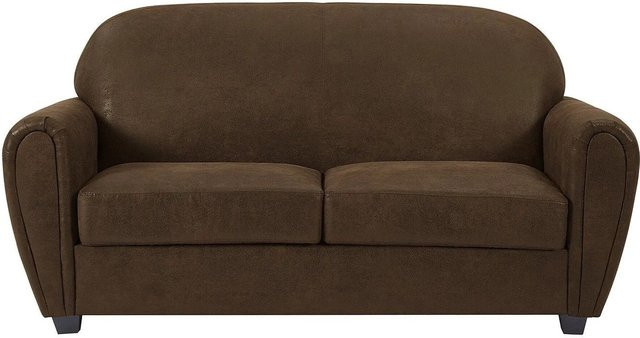 Vente-unique Sofa Victory in Braun aus Mikrofaser mit Armlehnen, Breite: 170 cm - Bild 1