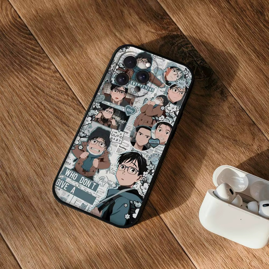 Japan Anime Y-Yuri On Ice Silikon Handyhülle für iPhone 11 bis 17 Pro Max Plus XR XS X SE, matt, mehrfarbig - Bild 3