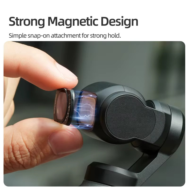 DJI Magnetischer ND Black Mist Filter für Osmo Pocket 4 und Osmo Pocket 3, Weitwinkel Makro Objektiv aus optischem Glas, Schwarz - Bild 1