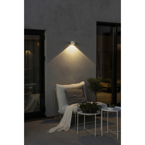 Konstsmide Gela Außenwandleuchte Weiß mit LED-Leuchtmittel B/H/T: 11 x 6,5 x 15,5 cm - Bild 4