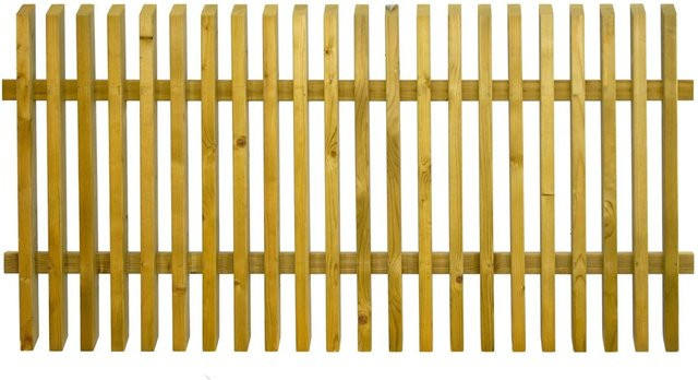 GartenLand Lattenzaun BERGAMO Palisade aus Fichte, kesseldruckimprägniert, Grün, H: 180 cm, B: 90 cm - Bild 1